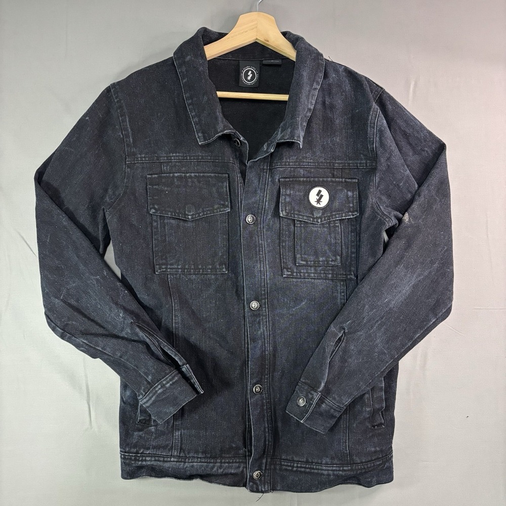 Switchfoot Life Is Short Live it Well Band Denim Button Up Shirt Jacket Men's M